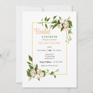 Roses and Stephanotis Flowers Invitation