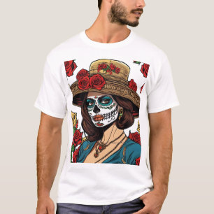 Roses and Sugar Skull Beauty T-Shirt
