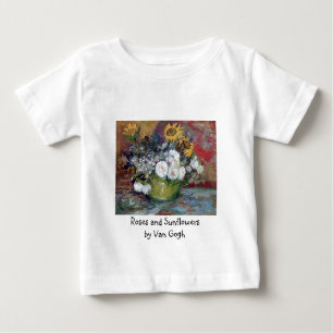 Roses and Sunflowers by Van Gogh Baby T-Shirt