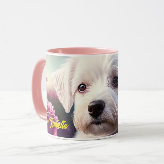 Roses And Sweet Dog Collection Mug (Front Left)