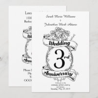 Roses and Vines Romantic 3rd Wedding Anniversary