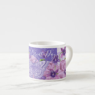 Roses and Violets Espresso Cup