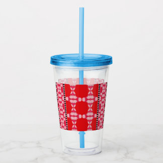 Roses And Waves Clovers Acrylic Tumbler