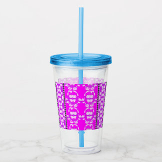 Roses And Waves Cupflowers Acrylic Tumbler