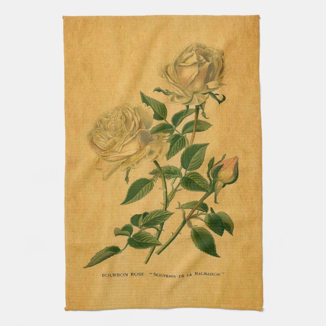 Roses are Golden Tea Towel (Vertical)