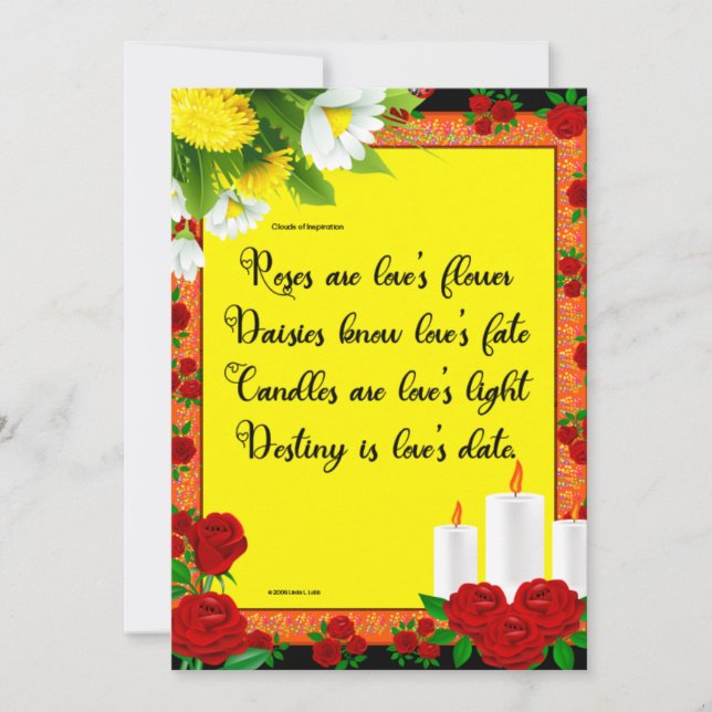 Roses Are Love's Flower card (Front)