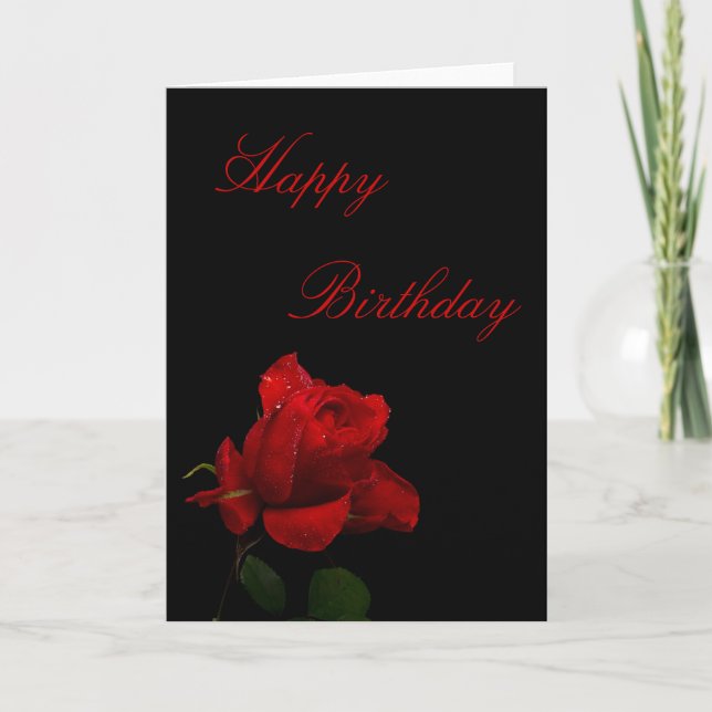 Roses Are Red Again Birthday Card (Front)