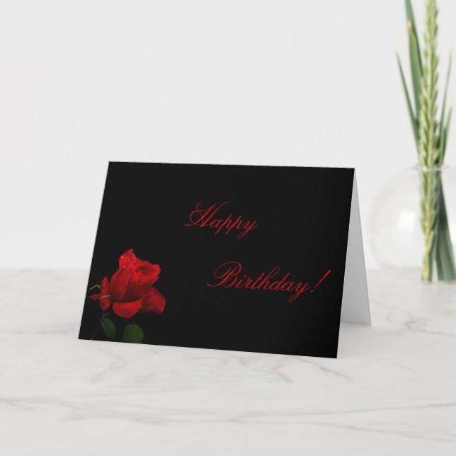 Roses Are Red Birthday Card (Front)