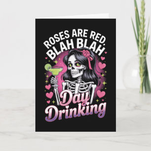 Roses Are Red Blah Day Drinking Anti Valentines Card
