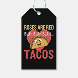 Roses Are Red Blah Tacos Valentines Day Food Lover Gift Tags