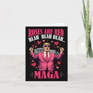 Roses Are Red Blah Trump Funny Valentine Day Mega Card