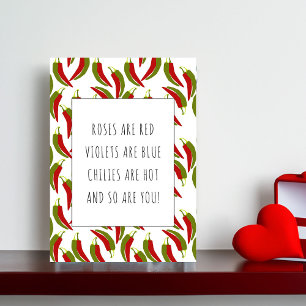 Roses are Red Funny Chilli Poem Valentine's Day Holiday Card