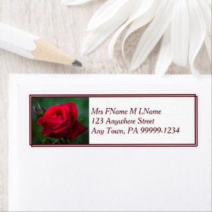 Roses Are Red Label Return Address Label