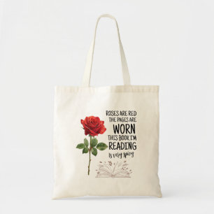 Roses Are Red This Book Is Very Spicy Book Lover  Tote Bag