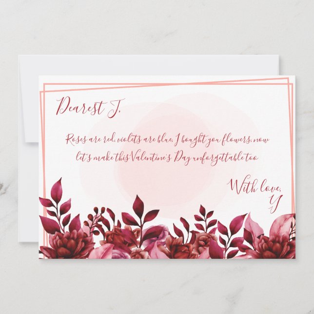 Roses are red Valentine's Day Card (Front)