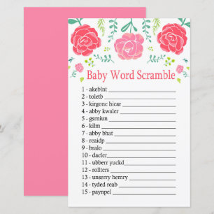 Roses Baby word scramble game