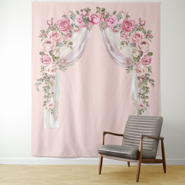 Roses Backdrop Tapestry (In Situ)
