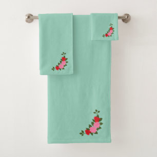 Roses Bath Towel Set