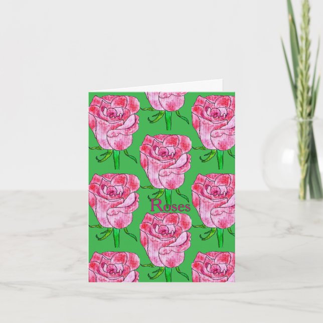 Roses Blank Card (Front)