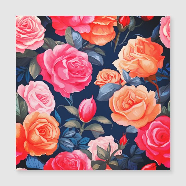 Roses Blooming Flowers Pattern-80037  (Front)