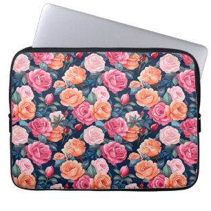 Roses Blooming Flowers Pattern-80037 Laptop Sleeve