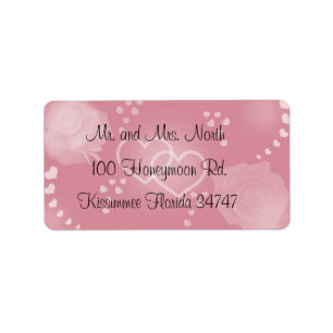 Roses Blush Pink Address Label