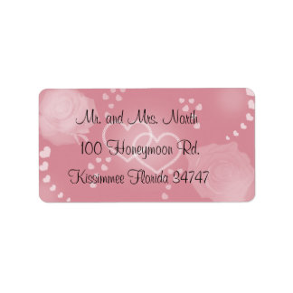 Roses Blush Pink  Address Label