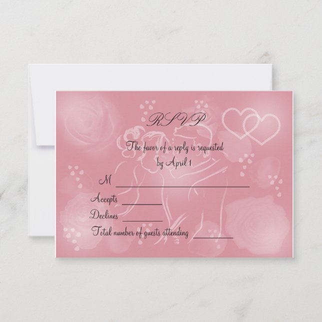 Roses Blush RSVP Card (Front)