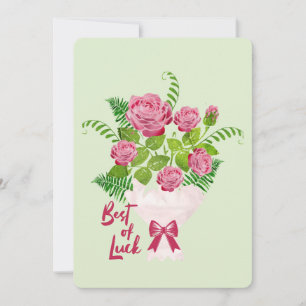 Roses Bouquet : Best of luck Holiday Card