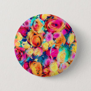 Roses Bouquet Button