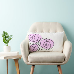 Roses Bouquet Lilac multi back lumbar Cushion