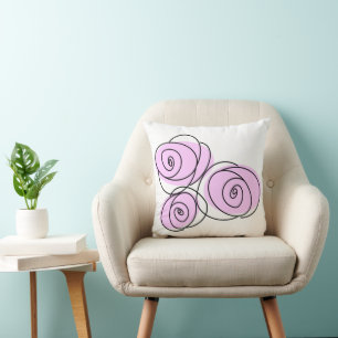 Roses Bouquet Lilac square Cushion