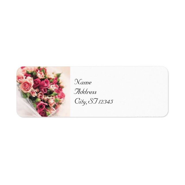 Roses Bouquet Return Address Label (Front)