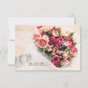 Roses Bouquet Wedding RSVP Card