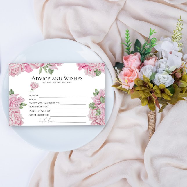 Roses - Bridal Shower Advice and Wishes Stationery (Creator Uploaded)