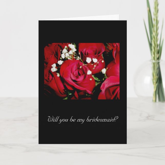 Roses Bridesmaid Request Card (Front)
