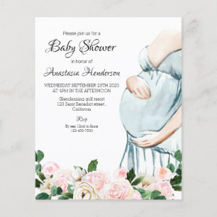 Roses/Budget Baby Shower Invitation. Flyer