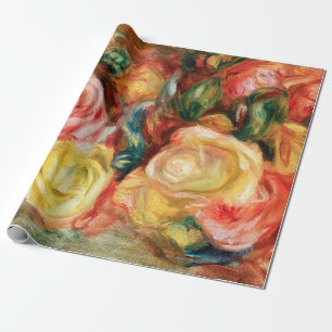 Roses by Pierre Auguste Renoir Wrapping Paper