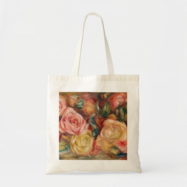 Roses by Renoir Impressionist Painting Tote Bag (Front)