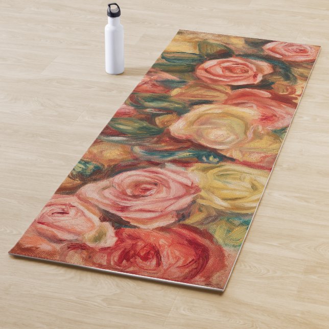 Roses by Renoir Impressionist Painting Yoga Mat (In Situ)