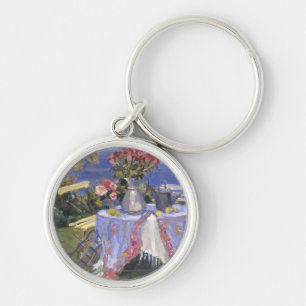 Roses by the Sea Key Ring