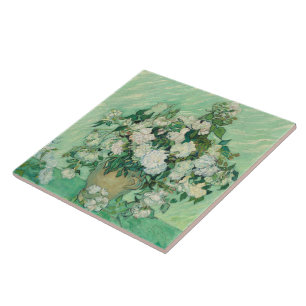 Roses by Vincent Van Gogh Ceramic Tile