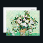 Roses by Vincent van Gogh  Postcard<br><div class="desc">Famous painting by Vincent van Gogh</div>
