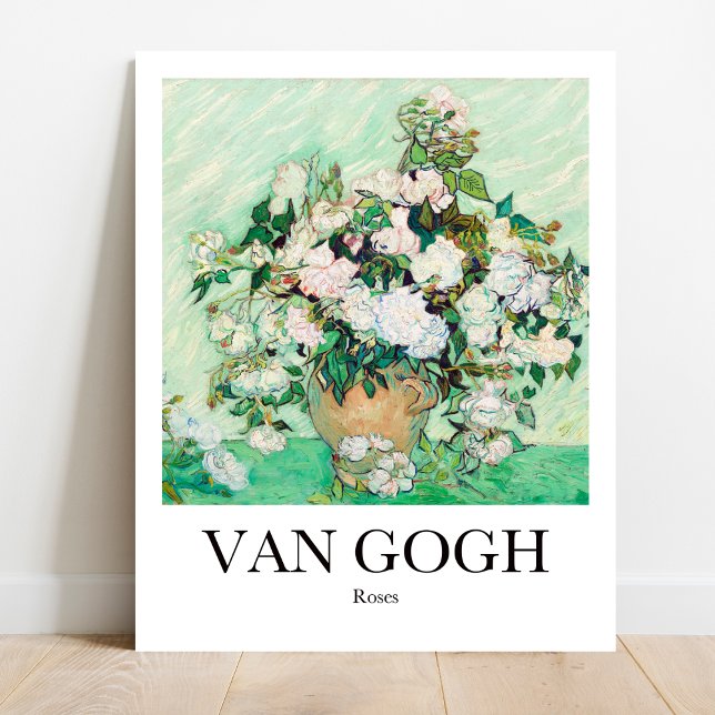 Roses by Vincent van Gogh Poster (Van Gogh's Bold Roses: Bring vibrancy to your walls! High-quality art poster)