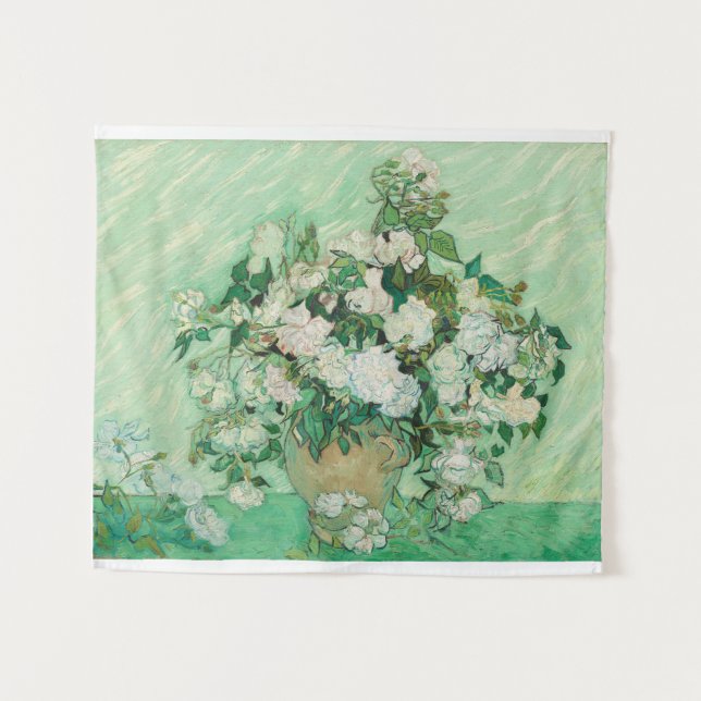 Roses by Vincent van Gogh Tapestry (Front (Horizontal))