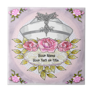 Roses caduceus nurse ceramic tile