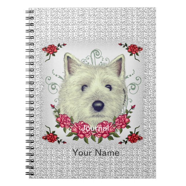 Roses Cairn Terrier Notebook (Front)