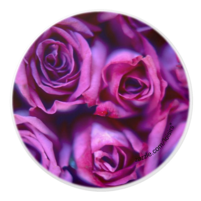 Roses Ceramic Knob (Front)