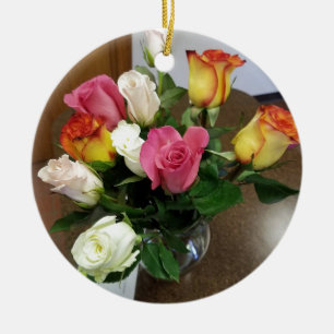 Roses Ceramic Ornament