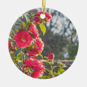 Roses ceramic ornament